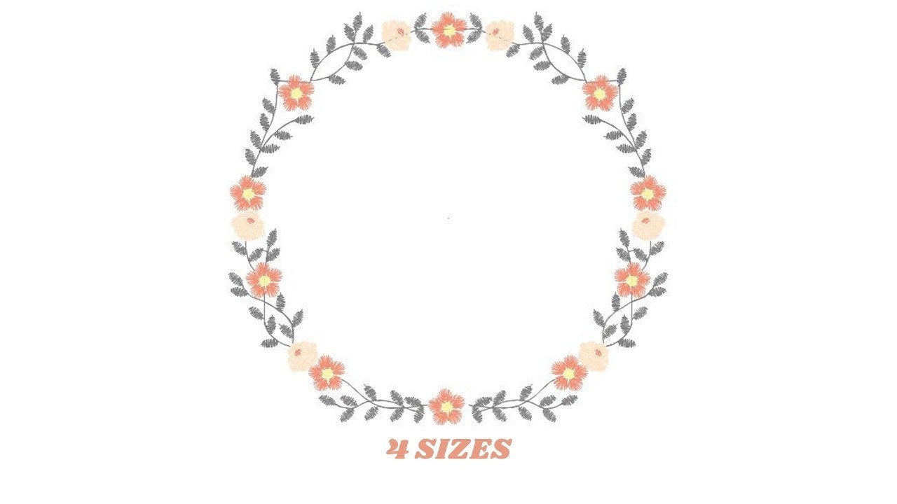 Frame embroidery designs - Flower embroidery design machine embroidery pattern - rose embroidery file girl embroidery - roses frame design Marcia Embroidery