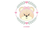 Cargar imagen en el visor de la galería, Frame Female Bear embroidery designs - Laurel Teddy embroidery design machine embroidery pattern - Baby Girl embroidery - instant download
