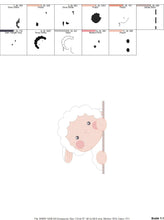 Load image into Gallery viewer, Peek a boo Sheep embroidery design - Lamb embroidery designs machine embroidery pattern - Baby boy embroidery file - Animal quilt embroidery
