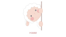 Load image into Gallery viewer, Peek a boo Sheep embroidery design - Lamb embroidery designs machine embroidery pattern - Baby boy embroidery file - Animal quilt embroidery
