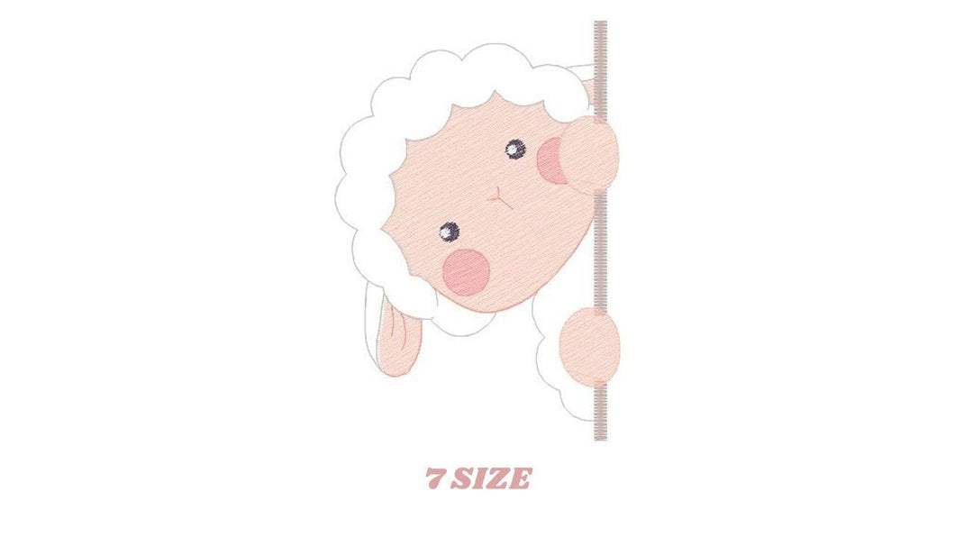 Peek a boo Sheep embroidery design - Lamb embroidery designs machine embroidery pattern - Baby boy embroidery file - Animal quilt embroidery