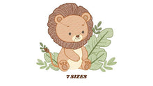 Load image into Gallery viewer, Lion embroidery designs - Safari embroidery design machine embroidery pattern - Baby boy embroidery file - instant download pes jef hus vip
