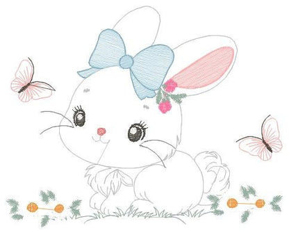 Bunny embroidery design - Rabbit embroidery designs machine embroidery pattern - baby boy embroidery file - Easter embroidery rabbit pes jef Marcia Embroidery