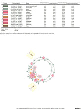 Laden Sie das Bild in den Galerie-Viewer, Flower Frame embroidery designs - Delicate Butterfly embroidery design machine embroidery pattern - Wreath embroidery file - girl embroidery
