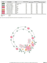 Cargar imagen en el visor de la galería, Monogram Frame embroidery designs - Flower embroidery design machine embroidery pattern - Rose wreath embroidery file - instant download HUS
