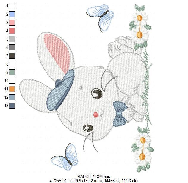 Bunny embroidery design - Rabbit embroidery designs machine embroidery ...