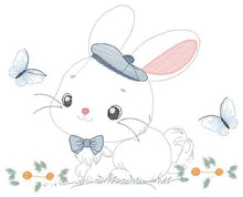 Carica l&#39;immagine nel visualizzatore di Gallery, Bunny embroidery design - Rabbit embroidery designs machine embroidery pattern - baby boy embroidery file - Easter embroidery rabbit pes jef
