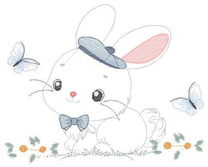 Bunny embroidery design - Rabbit embroidery designs machine embroidery pattern - baby boy embroidery file - Easter embroidery rabbit pes jef