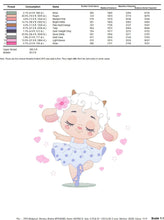 Cargar imagen en el visor de la galería, Ballerina Sheep embroidery design - Lamb Ballerina embroidery designs machine embroidery pattern - baby girl embroidery file - pes download
