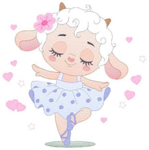 Cargar imagen en el visor de la galería, Ballerina Sheep embroidery design - Lamb Ballerina embroidery designs machine embroidery pattern - baby girl embroidery file - pes download
