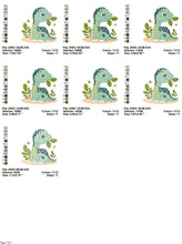 Load image into Gallery viewer, Dinosaur embroidery designs - Dino embroidery design machine embroidery pattern - instant download - Baby boy embroidery file brontosaurus
