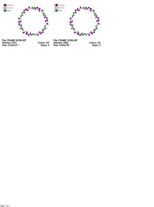 Lavender Monogram Frame embroidery designs - Flower embroidery design machine embroidery pattern - Lavender wreath embroidery file download