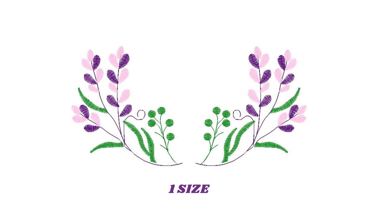 Lavender embroidery designs - Flowers embroidery design machine embroidery pattern - Kitchen Tea towel embroidery file - instant download Marcia Embroidery