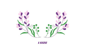 Lavender embroidery designs - Flowers embroidery design machine embroidery pattern - Kitchen Tea towel embroidery file - instant download