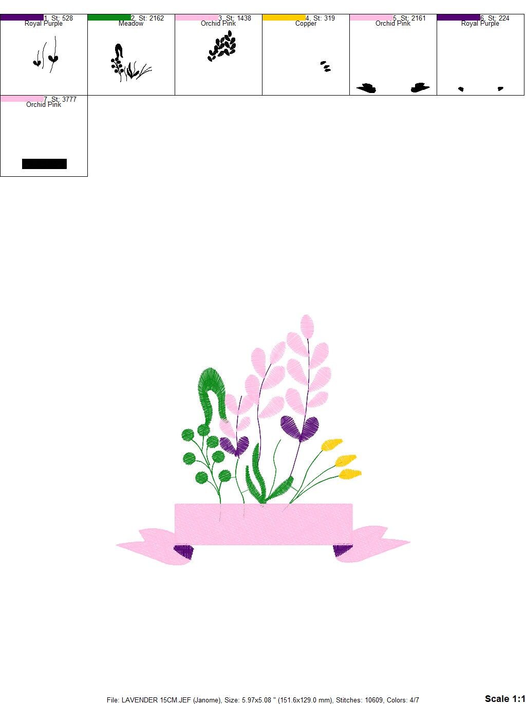 Lavender embroidery designs - Spring flowers embroidery design machine embroidery pattern - Kitchen towel embroidery file - kitchen cloth Marcia Embroidery