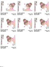 Cargar imagen en el visor de la galería, Baby girl embroidery designs - Princess embroidery design machine embroidery pattern - girl with flower embroidery file - Beauty pageant pes
