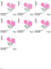 Charger l&#39;image dans la galerie, Roses embroidery designs - Flower embroidery design machine embroidery pattern - Rose embroidery file - Flowers for towels embroidery pes
