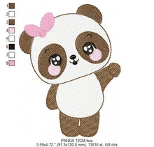 Laden Sie das Bild in den Galerie-Viewer, Panda embroidery design - Animal embroidery designs machine embroidery pattern - Baby girl embroidery file - Cute Sweet Panda download pes
