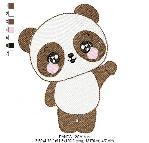 Male Panda embroidery design - Wild Bear Animal embroidery designs machine embroidery pattern - Baby boy embroidery file - instant download Marcia Embroidery