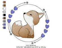 Laden Sie das Bild in den Galerie-Viewer, Fox embroidery designs - Red Fox embroidery design machine embroidery pattern - Animal embroidery file - Baby boy design pes jef vp3 frame
