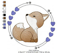 Load image into Gallery viewer, Fox embroidery designs - Red Fox embroidery design machine embroidery pattern - Animal embroidery file - Baby boy design pes jef vp3 frame
