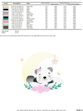 Carica l&#39;immagine nel visualizzatore di Gallery, Sleeping Panda embroidery design - Animal embroidery designs machine embroidery pattern - Baby girl embroidery file - Moon embroidery design
