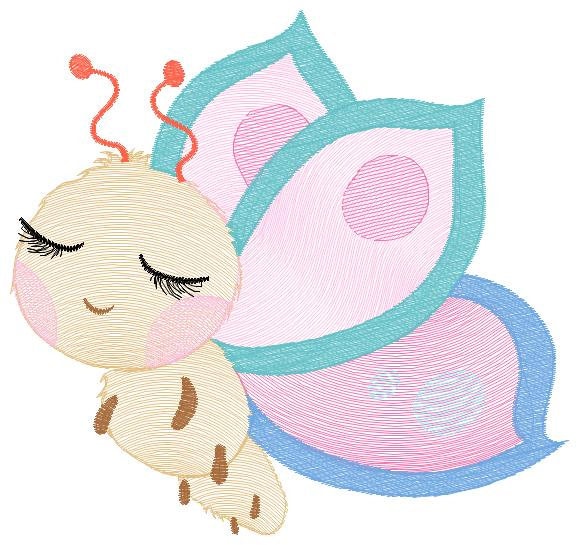 Butterfly embroidery design - Baby girl embroidery designs machine embroidery pattern - Garden animal embroidery file - instant download pes - Marcia Embroidery