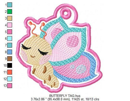 Butterfly embroidery design - Baby girl embroidery designs machine embroidery pattern - Garden animal embroidery file - instant download pes - Marcia Embroidery