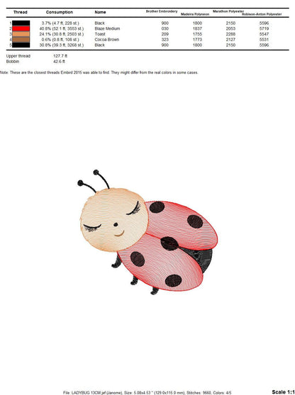 Ladybug embroidery designs - Garden Animal embroidery design machine embroidery pattern - Insect life embroidery file - spring embroidery - Marcia Embroidery