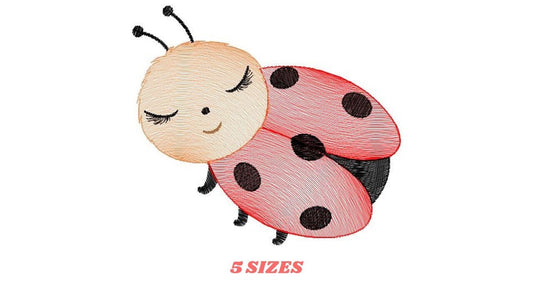 Ladybug embroidery designs - Garden Animal embroidery design machine embroidery pattern - Insect life embroidery file - spring embroidery - Marcia Embroidery