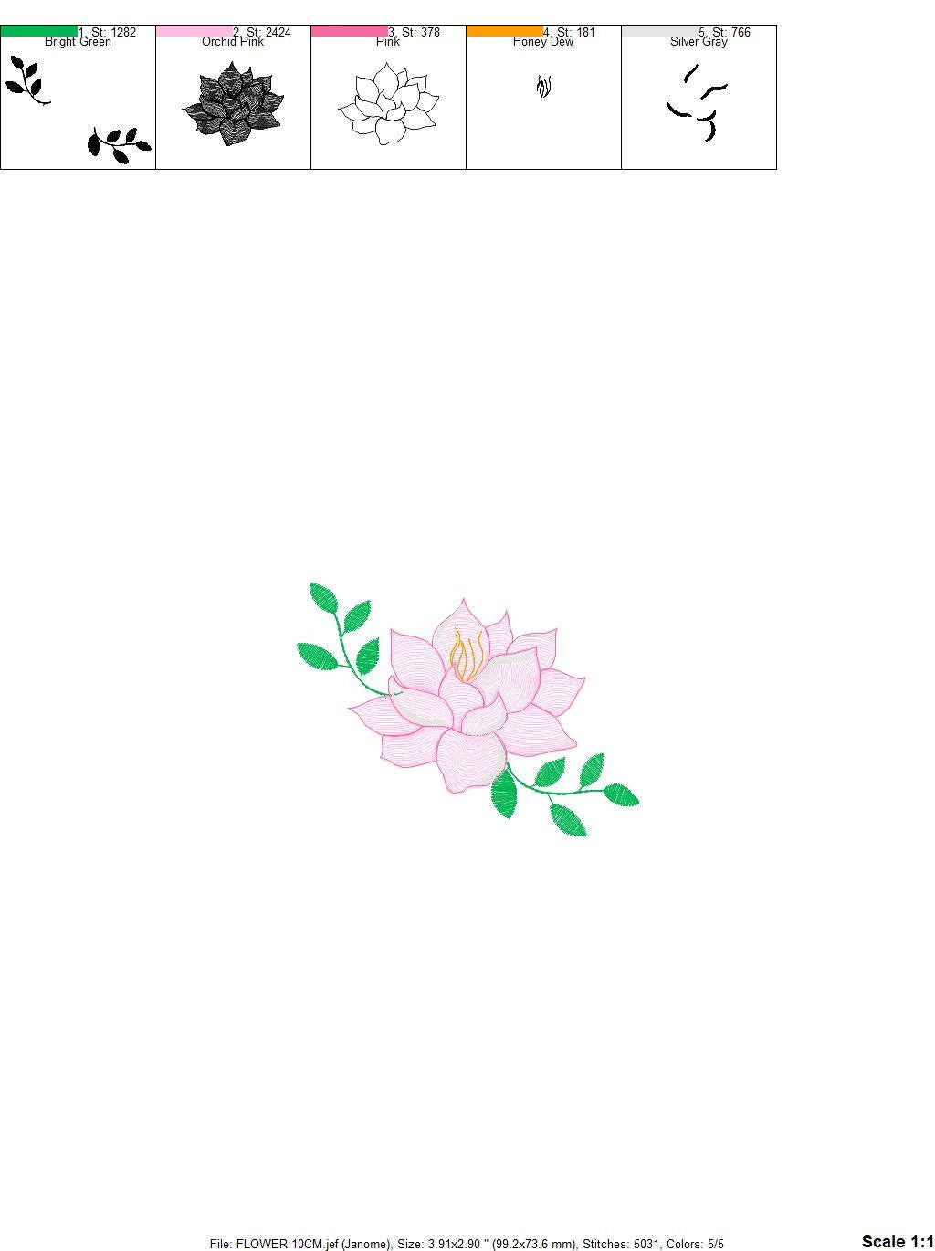 Roses embroidery designs - Lotus Flower embroidery design machine embroidery pattern - Kitchen Towel embroidery file - instant download pes
