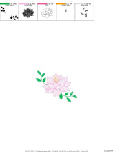 Cargar imagen en el visor de la galería, Roses embroidery designs - Lotus Flower embroidery design machine embroidery pattern - Kitchen Towel embroidery file - instant download pes
