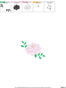 Roses embroidery designs - Lotus Flower embroidery design machine embroidery pattern - Kitchen Towel embroidery file - instant download pes