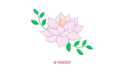 Roses embroidery designs - Lotus Flower embroidery design machine embroidery pattern - Kitchen Towel embroidery file - instant download pes