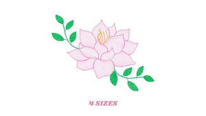 Roses embroidery designs - Lotus Flower embroidery design machine embroidery pattern - Kitchen Towel embroidery file - instant download pes