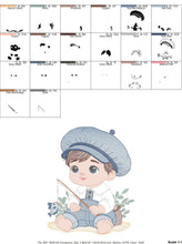 Carica l&#39;immagine nel visualizzatore di Gallery, Baby boy embroidery design - Newborn embroidery designs machine embroidery pattern - Kid embroidery file - children toddler embroidery dst
