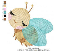 Cargar imagen en el visor de la galería, Bee embroidery design - Bees embroidery designs machine embroidery pattern - baby girl embroidery file - honey bee design - Save the bees
