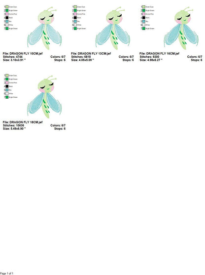 Dragonfly embroidery design - Spring Garden Bug embroidery designs machine embroidery pattern - Children embroidery file - instant download