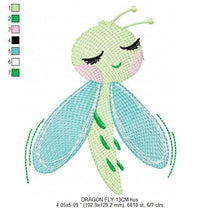 Charger l&#39;image dans la galerie, Dragonfly embroidery design - Spring Garden Bug embroidery designs machine embroidery pattern - Children embroidery file - instant download
