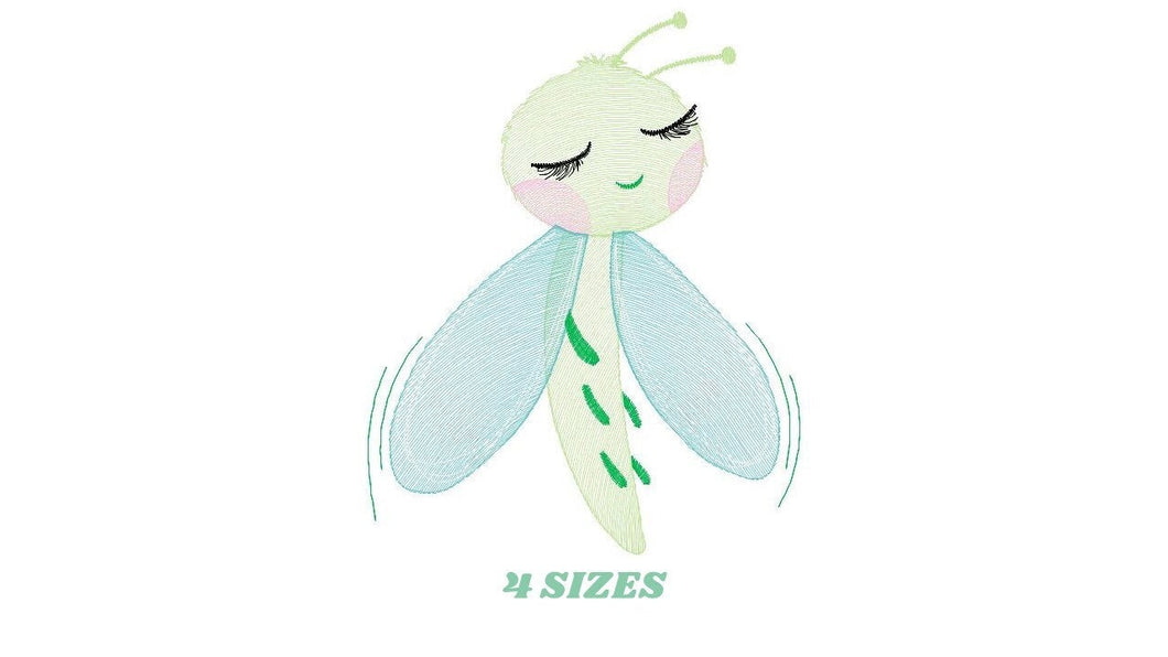 Dragonfly embroidery design - Spring Garden Bug embroidery designs machine embroidery pattern - Children embroidery file - instant download