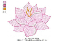 Load image into Gallery viewer, Delicate flower embroidery designs - Lotus embroidery design machine embroidery pattern - Floral embroidery file - instant download pes jef
