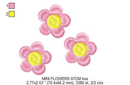 Flowers embroidery designs - Mini Flower embroidery design machine embroidery pattern - Towel embroidery file - floral embroidery pes jef Marcia Embroidery
