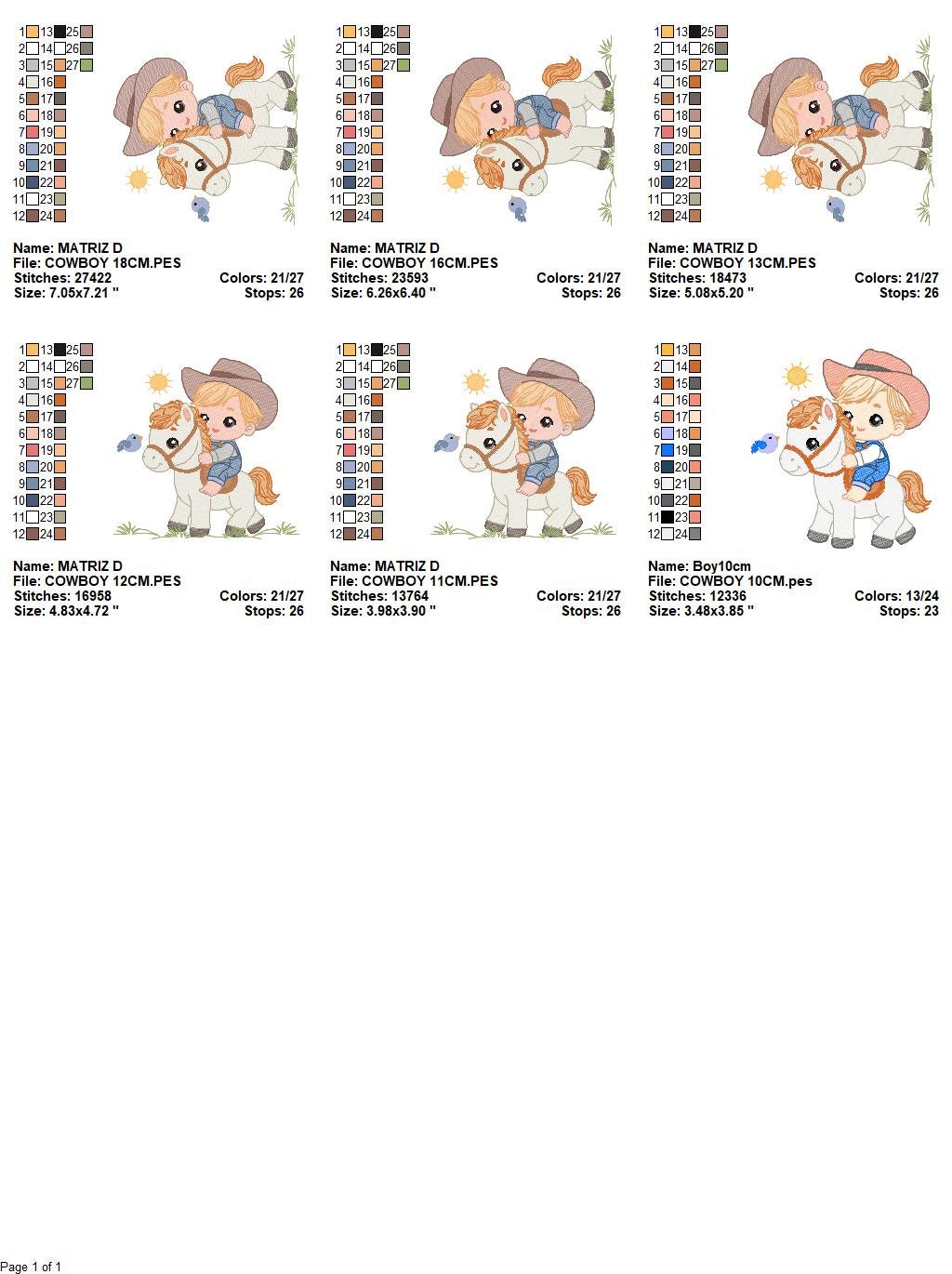 Cowboy embroidery design - Baby boy with horse embroidery designs machine embroidery pattern - Farm ranch embroidery file - instant download