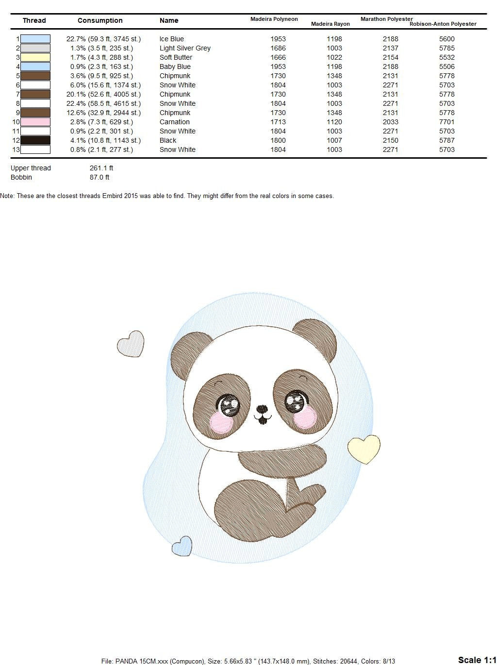 Male Panda embroidery design - Animal embroidery designs machine embroidery pattern - Baby boy embroidery file - instant download his dst