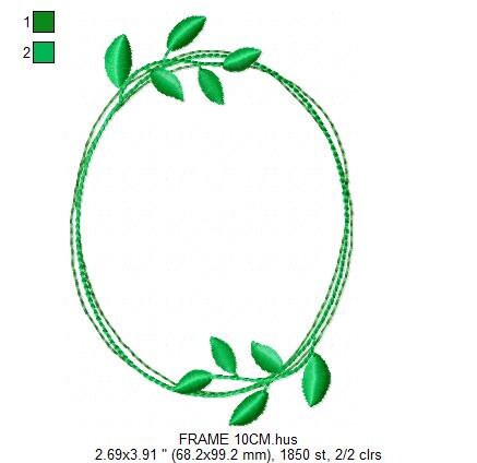 Monogram Frame embroidery designs - Laurel Flower machine embroidery pattern - Instant download Marcia Embroidery