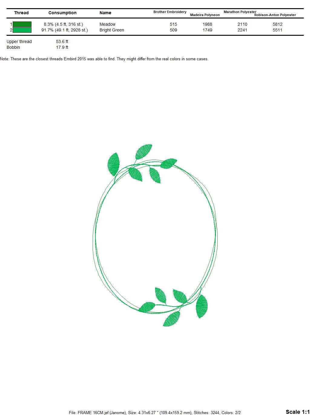Monogram Frame embroidery designs - Laurel Flower machine embroidery pattern - Instant download Marcia Embroidery