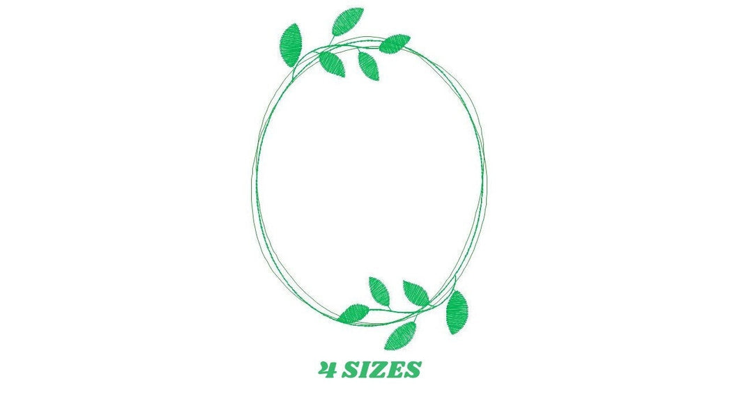 Monogram Frame embroidery designs - Flower embroidery design machine embroidery pattern - Floral embroidery file - baby girl embroidery pes