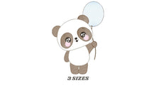 Laden Sie das Bild in den Galerie-Viewer, Panda embroidery design - Animal embroidery designs machine embroidery pattern - Baby boy embroidery file - Panda with butterfly download
