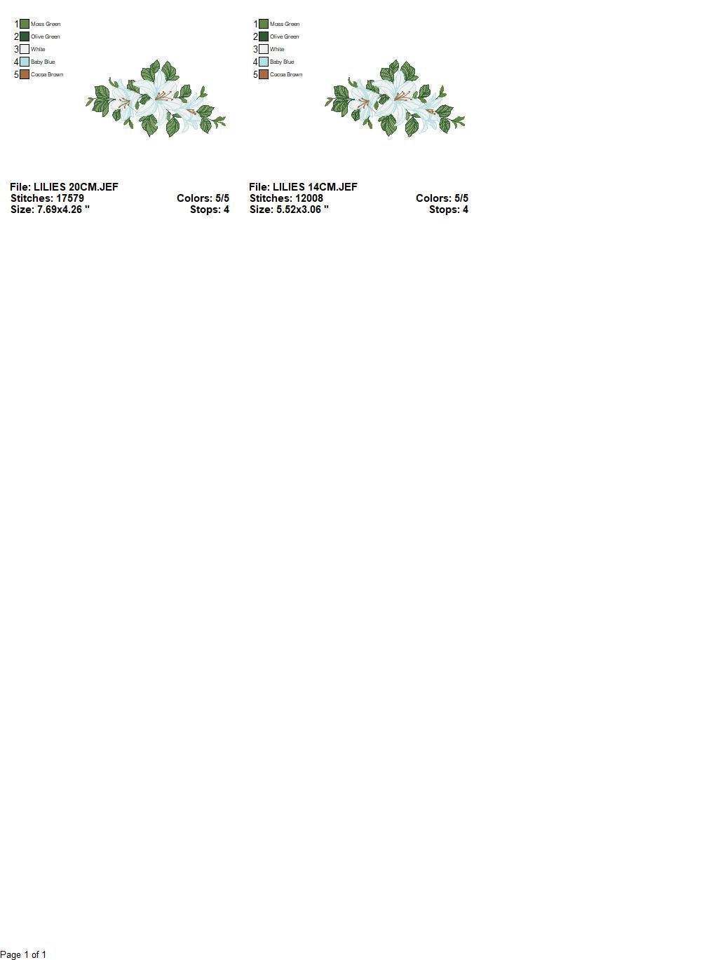 Lilies embroidery designs - Flower embroidery design machine embroidery pattern - floral embroidery file - kitchen towel embroidery decor