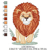 Charger l&#39;image dans la galerie, Lion embroidery designs - Safari embroidery design machine embroidery pattern - Baby boy embroidery file - instant download pes jef hus dst
